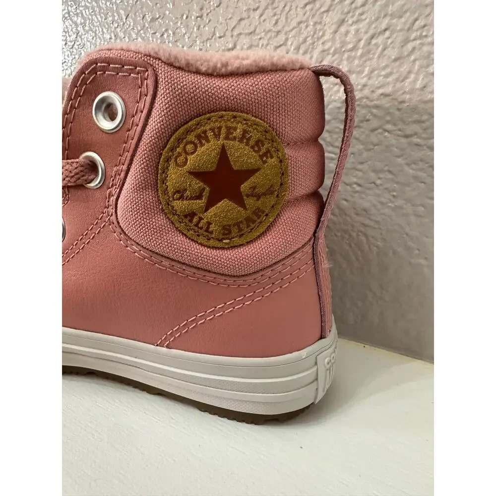 ⁠Converse Berkshire Boot Pink Kids Size 1 Water Repellent Leather Sneaker⁠